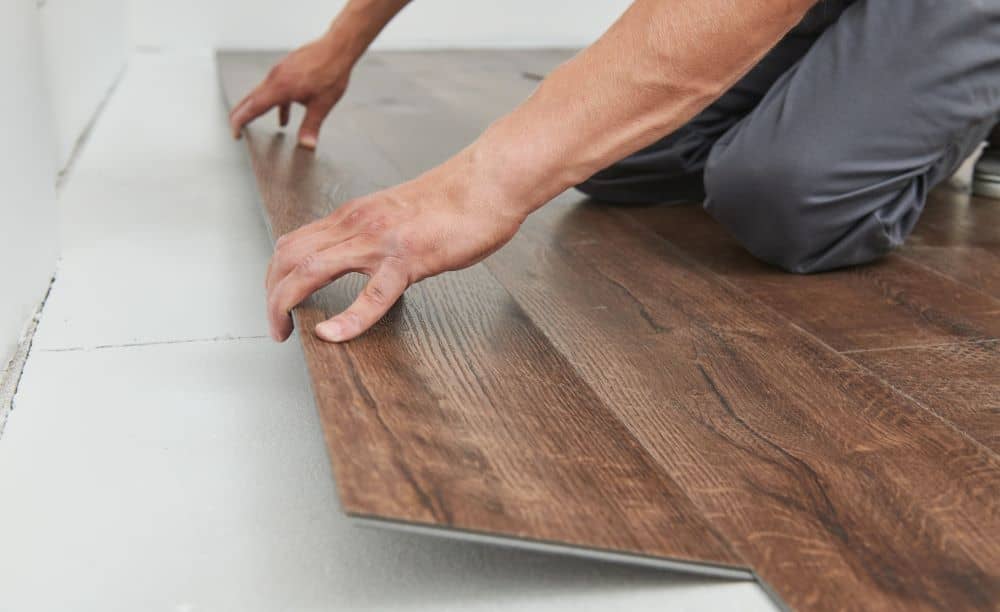 Hybrid flooring in Blackbutt timber